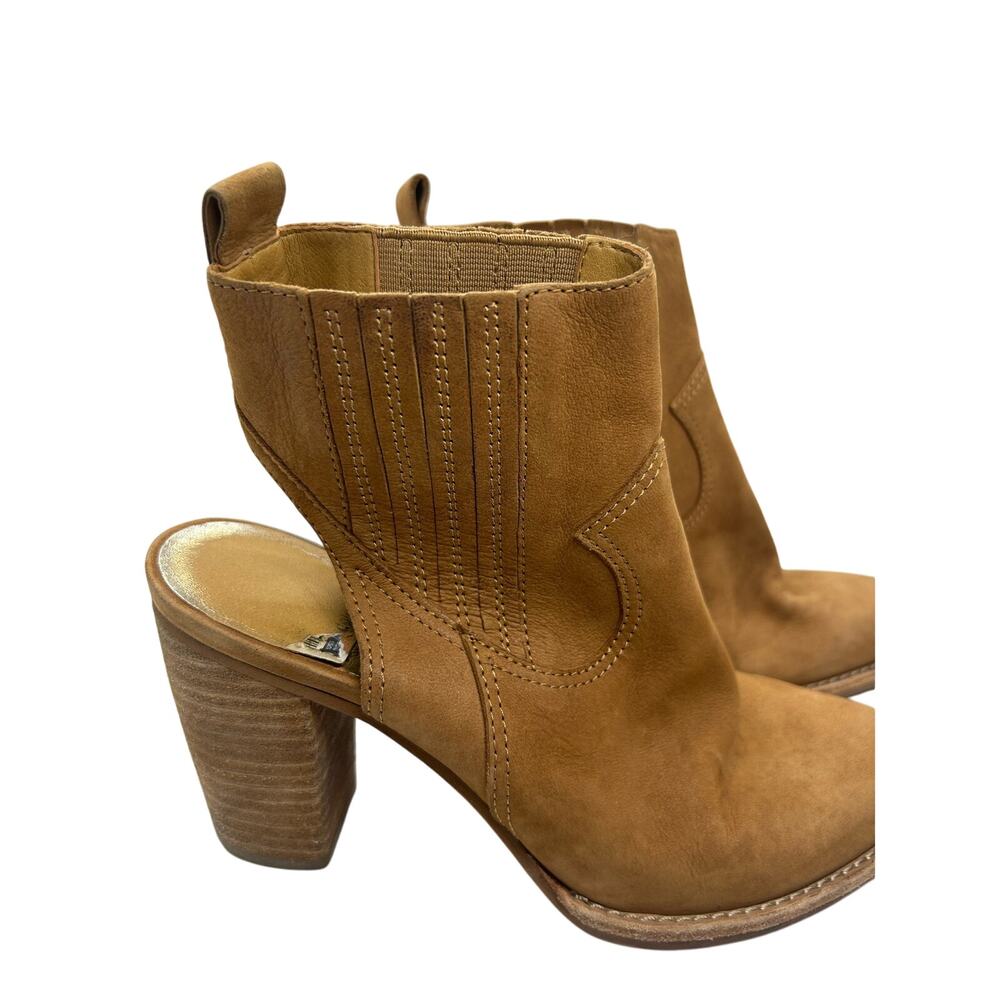 Dolce Vita Brown Heels Bootie Cut-Out Tan Neutral Women's Size 7.5
